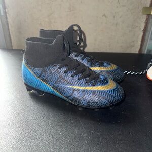 Kids Blue and Black Sneakers